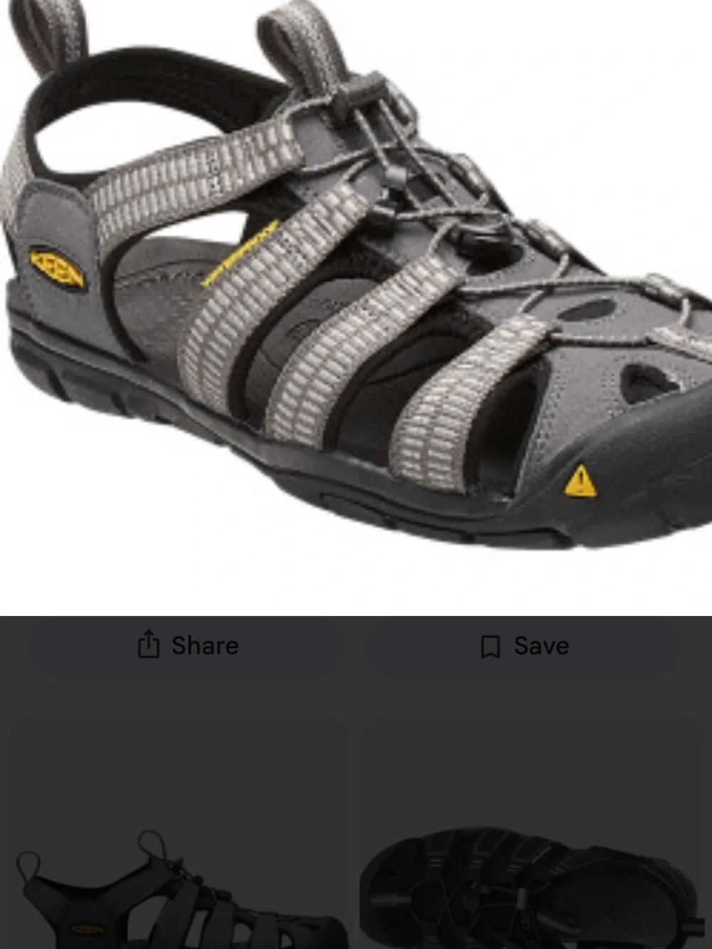 Keen Men’s Clearwater CNX water shoes gray/black size 8.5/EU 41